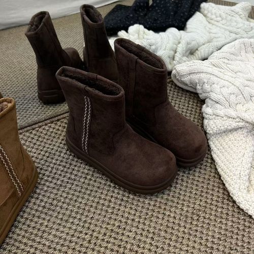 【大福专属】平底圆头包头保暖雪地靴时尚秋冬时尚雪地靴 9919主图