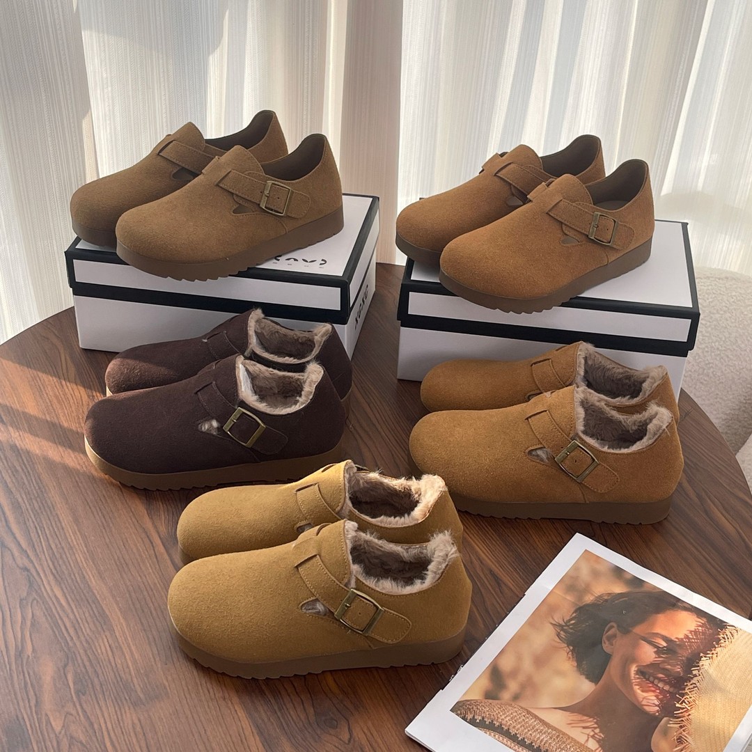 XGXC复古文艺勃肯包头半拖秋冬新款百搭休闲舒适软底勃肯女拖鞋J主图