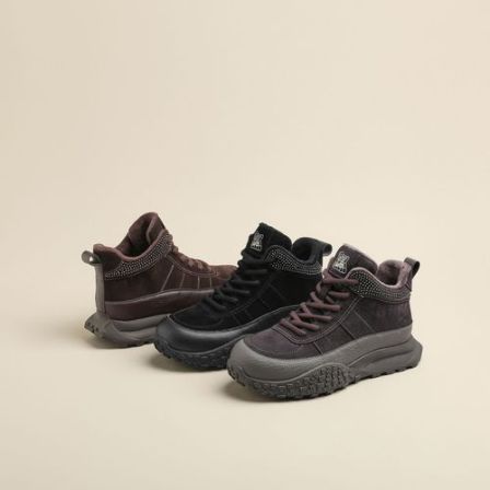 冬季新款时尚休闲女鞋潮流高帮棉鞋潮鞋厚底防滑冷粘7012-6//HMT