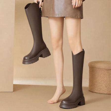 软糖系列加绒百搭骑士厚底秋冬长筒时装靴高筒靴女靴长靴过膝