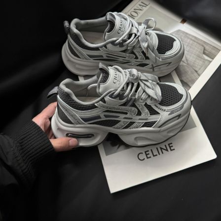 舒适轻便~网面轻便水钻松糕休闲厚底增高老爹鞋76X1965