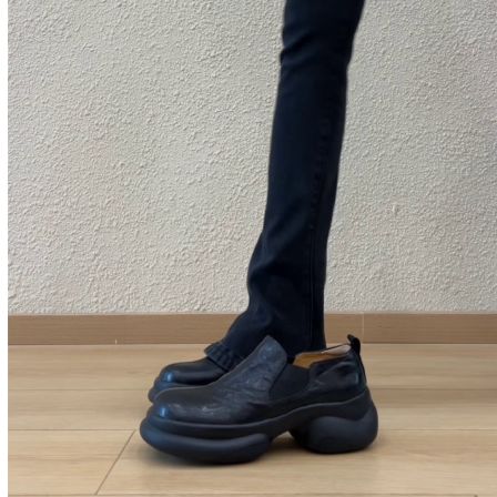 羊皮版~2025年新款圆头厚底小皮鞋女松糕底深口一脚蹬英伦风单鞋