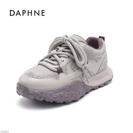 达芙妮冬季保暖系带德训鞋时尚休闲鞋潮流步鞋厚底增高百搭女鞋LL