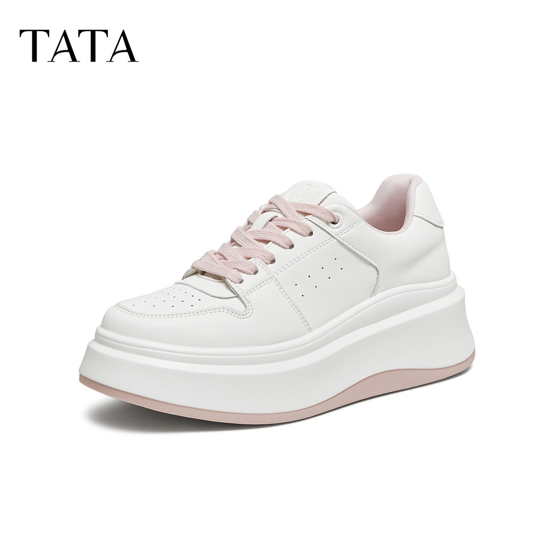 TATA他她2026春新款时尚休闲百搭板鞋厚底增高小白鞋女鞋GCD07AM6主图