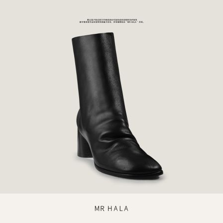 MRHALA 鹤安新西兰混血小羊皮六公分软皮墩儿靴女 LX51002