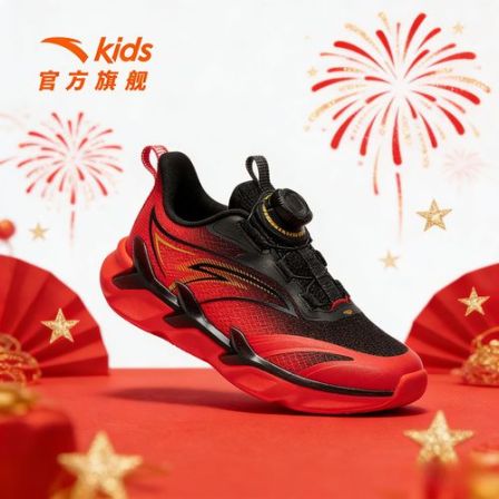 弓速2.0安踏儿童男大童跑鞋2026年新款防滑耐磨青少年旋钮运动鞋