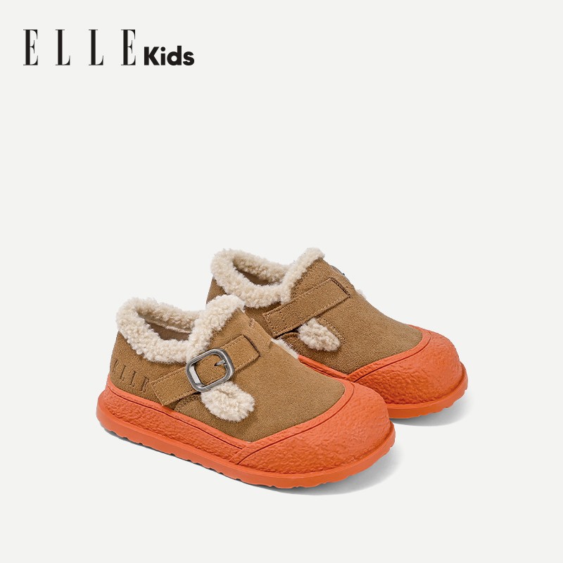 ELLEKIDS女童棉鞋2025冬季新款保暖鞋儿童二棉勃肯鞋子EFF4M2056主图