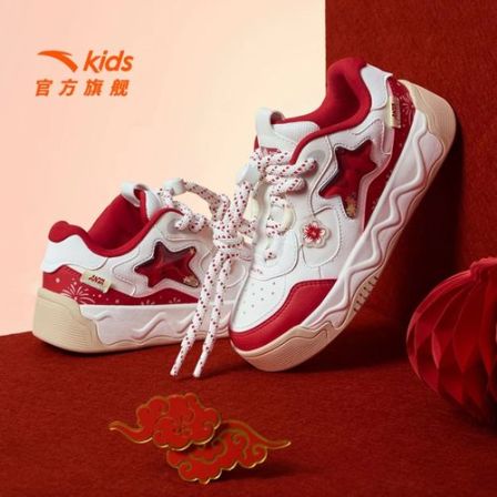 新年款｜奶昔2安踏儿童女大童运动板鞋上新耐磨女孩时尚潮流款