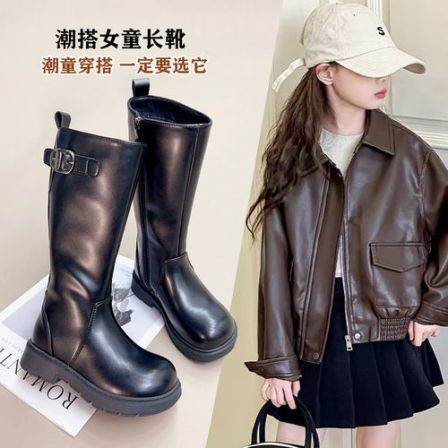 女童靴子儿童鞋子2025秋冬新款加绒过膝高筒靴洋气长筒靴宝宝长靴