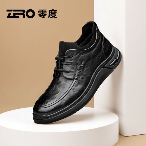 「匠行」ZRO零度男靴软底加绒高帮鞋商务休闲皮鞋车缝线真牛皮男鞋主图