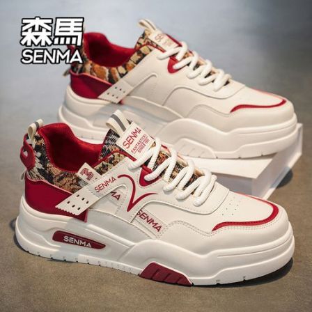 SENMA/森马男鞋2026年新款冬季青少年舒适防滑百搭皮面休闲运动鞋