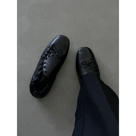 斜系带德训鞋男cleanfit极简老钱风薄底冬季百搭阿甘外穿休闲皮鞋