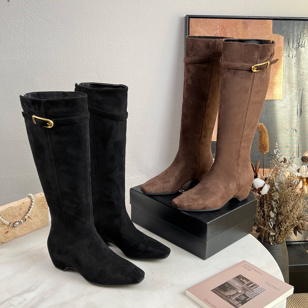 小小苏内增高6.5cm丨【塞纳之约】拉链卡扣粗跟后拉链女靴EDX551028主图