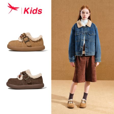 女童鞋2025秋冬季新款加绒休闲棉鞋保暖二棉毛毛勃肯鞋