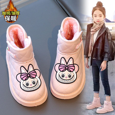 官网C&K女童雪地靴冬季2025新款儿童棉鞋加绒保暖女孩拉布布棉靴