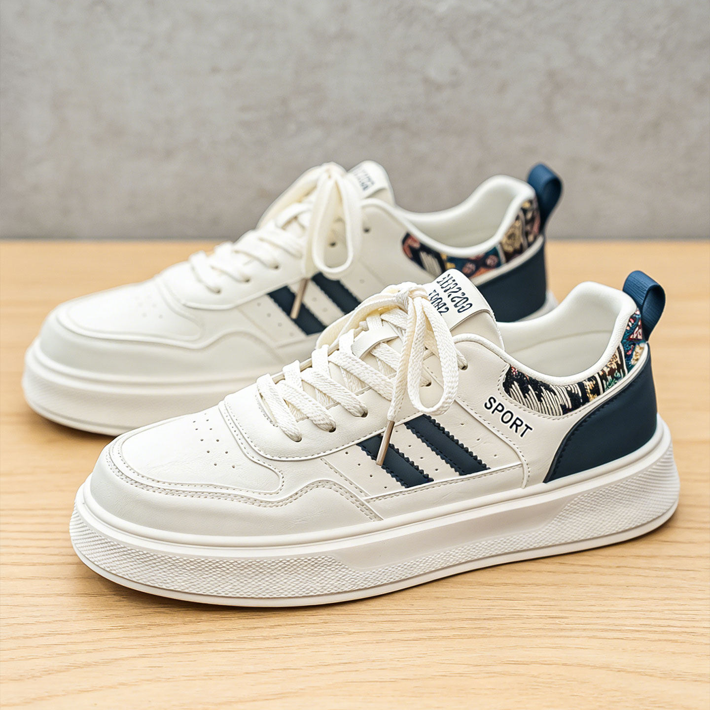 鞋子男鞋春季百搭男士运动休闲板鞋2026新款软底防滑青少年小白鞋主图