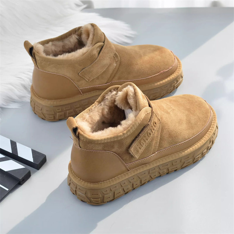 东北雪地靴男冬季2025新款防水防滑皮毛一体加绒加厚保暖高帮棉鞋主图