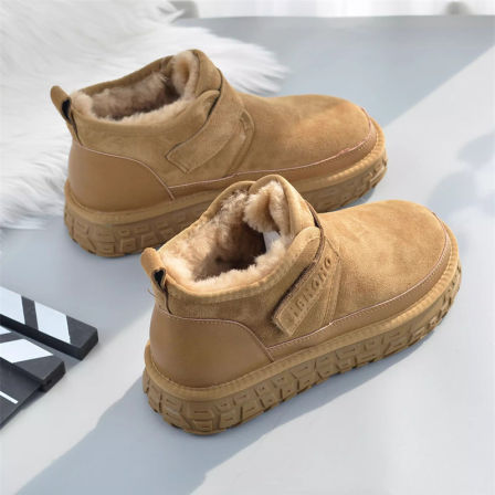东北雪地靴男冬季2025新款防水防滑皮毛一体加绒加厚保暖高帮棉鞋