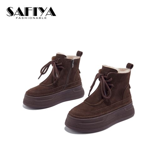 索菲娅Safiya2026新款时尚舒适百搭厚底增高雪地靴SF43118A70主图