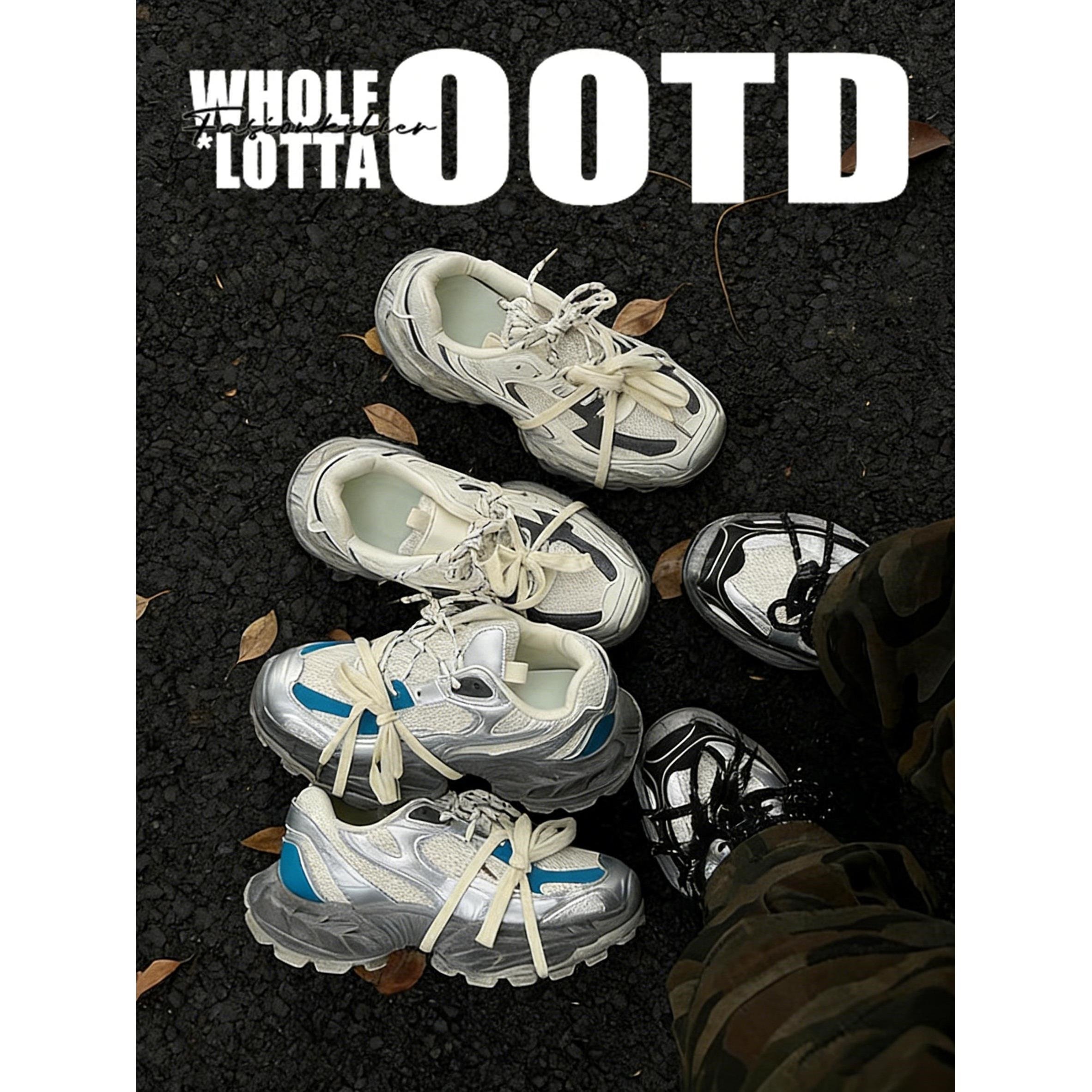 【CK】Cadrv Kilry 小众潮牌做旧老爹鞋男百搭厚底增高休闲运动鞋主图