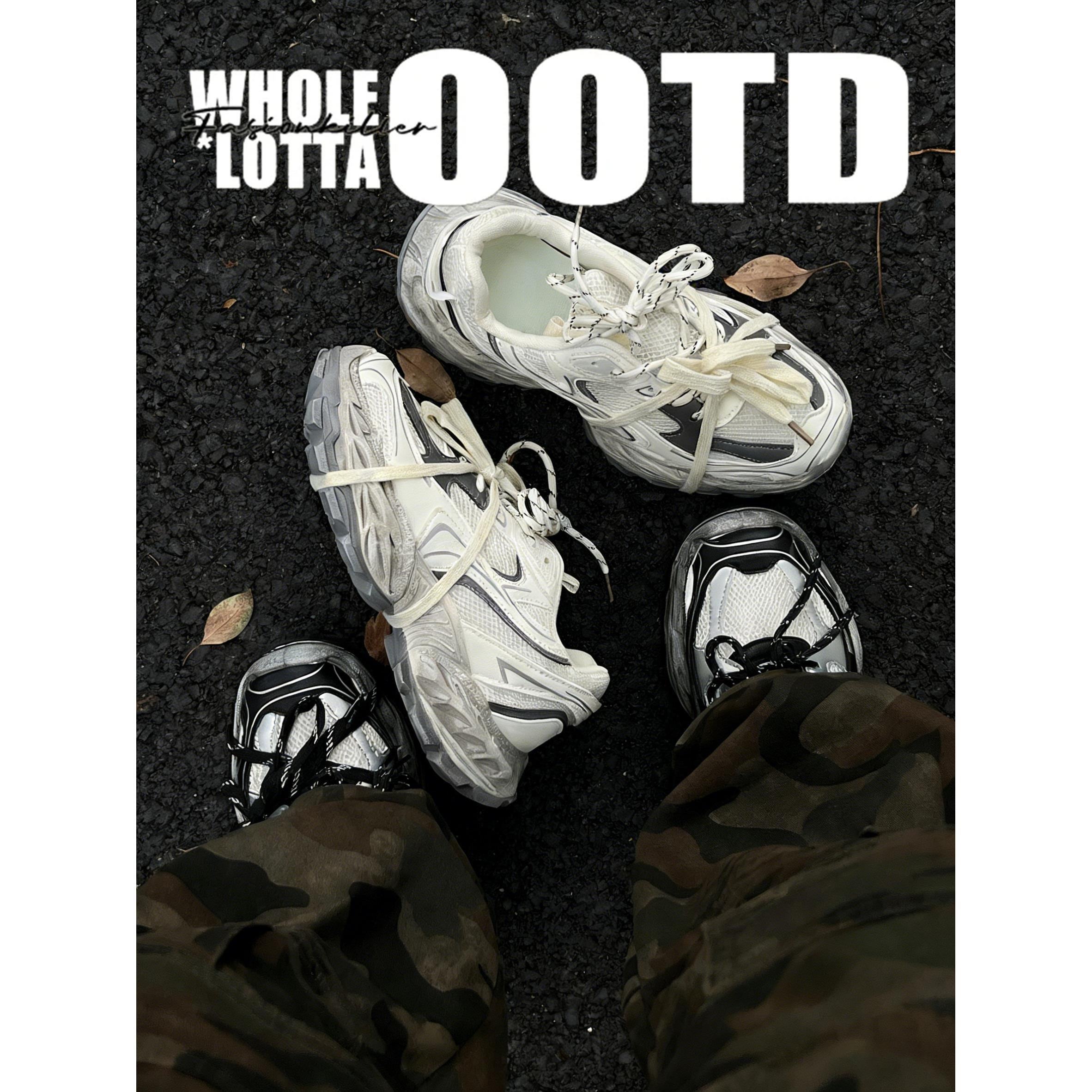 【CK】Cadrv Kilry潮牌港风ins做旧老爹鞋男款厚底增高休闲运动鞋主图