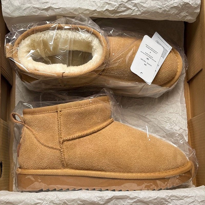 桑/坡村羊皮毛一体雪地靴男女款冬季加绒加厚抗寒保暖棉防滑鞋潮主图