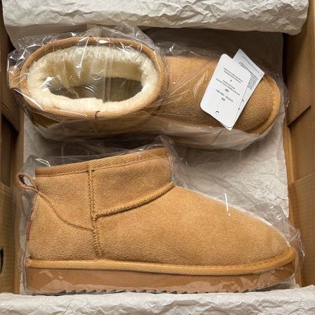 桑/坡村羊皮毛一体雪地靴男女款冬季加绒加厚抗寒保暖棉防滑鞋潮