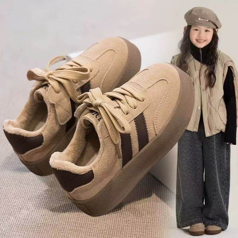 官网C&K女童鞋子秋冬季2025新款儿童运动鞋中大童德训鞋加绒板鞋主图