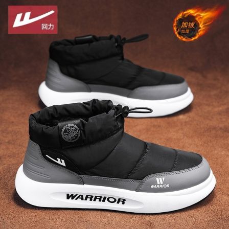 回力雪地靴男2025冬季新款加绒加厚保暖厚底面包鞋防滑防水大棉鞋