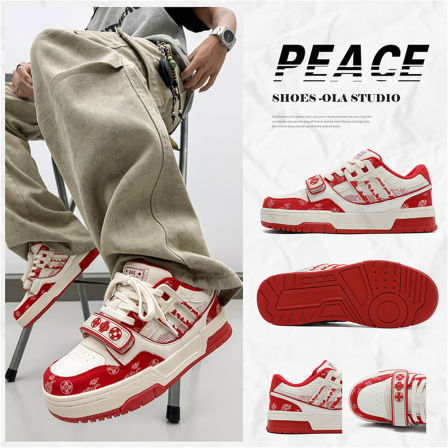 本命年男鞋2026新款红色马年青少年运动休闲鞋男士高级感百搭板鞋