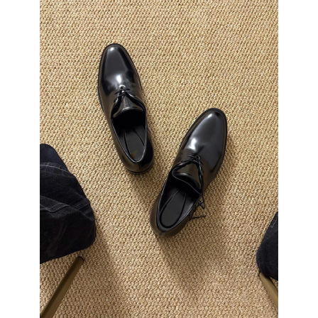 老钱风优雅德比鞋男亮面漆皮休闲薄底皮鞋商务正装德比尖头牛津鞋