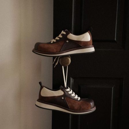 牛皮复古拼色高级感阿甘鞋男女冬季美拉德棕咖色麂皮绒休闲运动鞋