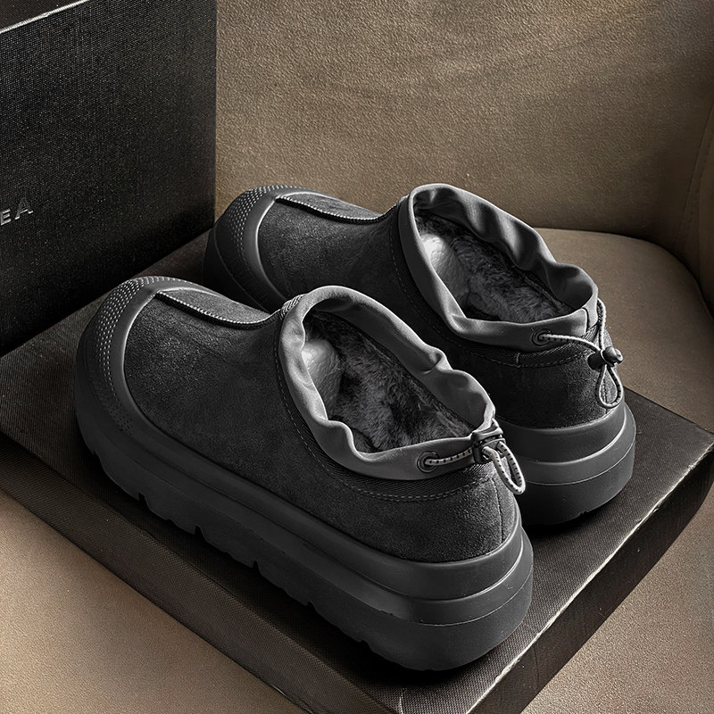 王一博同款塔斯曼男士雪地靴冬季羊皮毛一体加绒短靴防滑保暖棉鞋主图