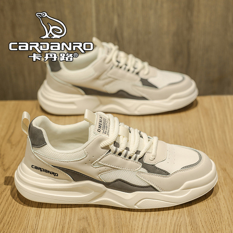 意大利卡丹路男鞋冬季潮牌高级感运动休闲板鞋男士软底百搭小白鞋主图