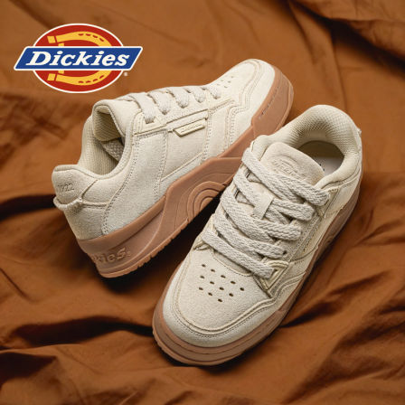 Dickies复古面包鞋男款2025新款冬季男鞋真皮鞋子男士休闲板鞋男