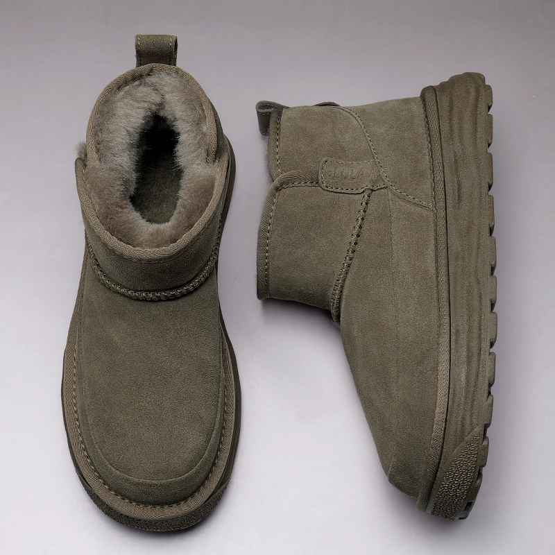 东北雪地靴男冬季2025新款皮毛一体防水防滑加绒加厚保暖高帮棉鞋主图