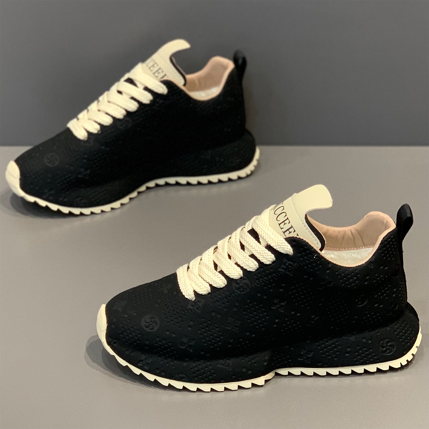 欧洲站男鞋2025新款加绒保暖运动休闲鞋潮流软底内增高阿甘老爹鞋主图