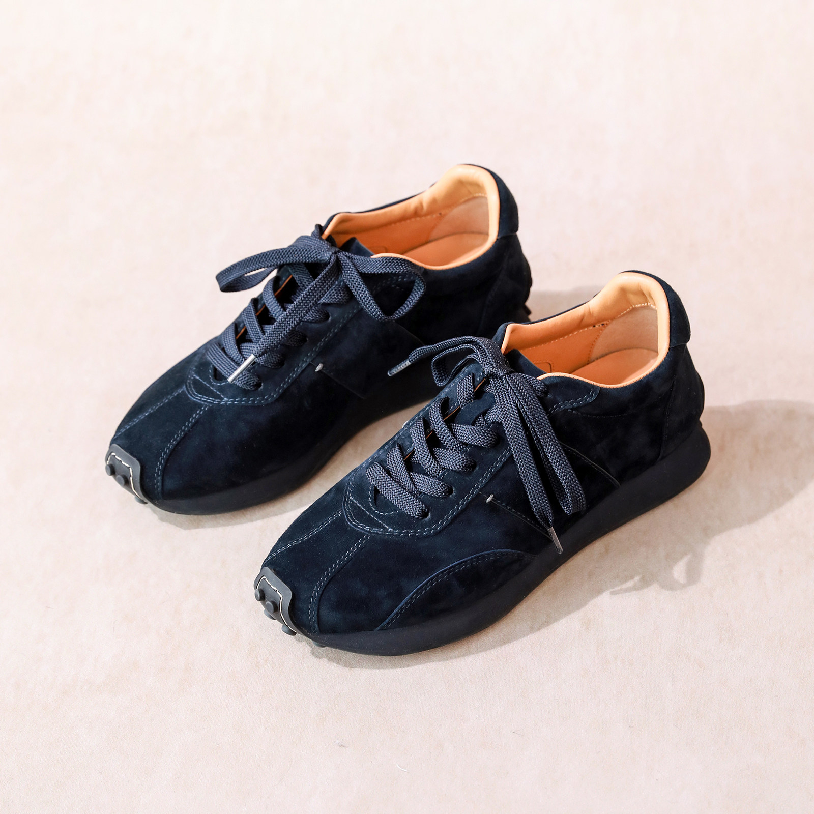 25冬~舒适暴走【高丝光羊猄+羊皮内里/垫脚】撞色油边/运动休闲鞋主图