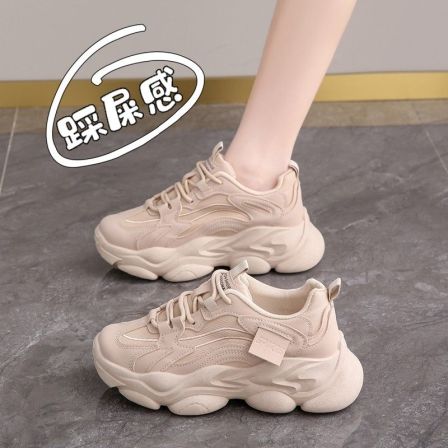 厚底增高爆款老爹鞋女2025秋冬季新款百搭炸街显脚小休闲运动鞋子