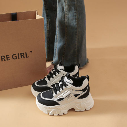 厚底内增高休闲老爹鞋女2025年秋冬季新款百搭小个子爆款运动鞋子