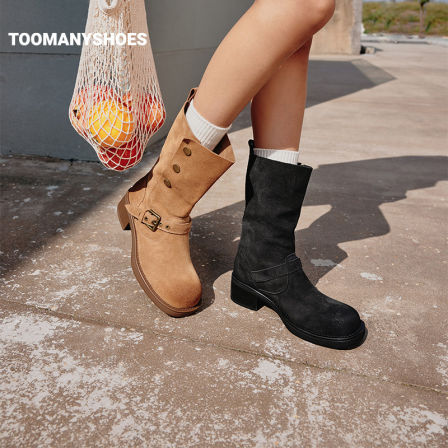 【所有姐姐的衣橱直播间】Toomanyshoes冷爵士厚底骑行靴