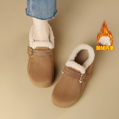 溜妈专属FOXER/金狐狸25新款秋冬加绒全包勃肯鞋通勤百搭舒适休闲女鞋k主图
