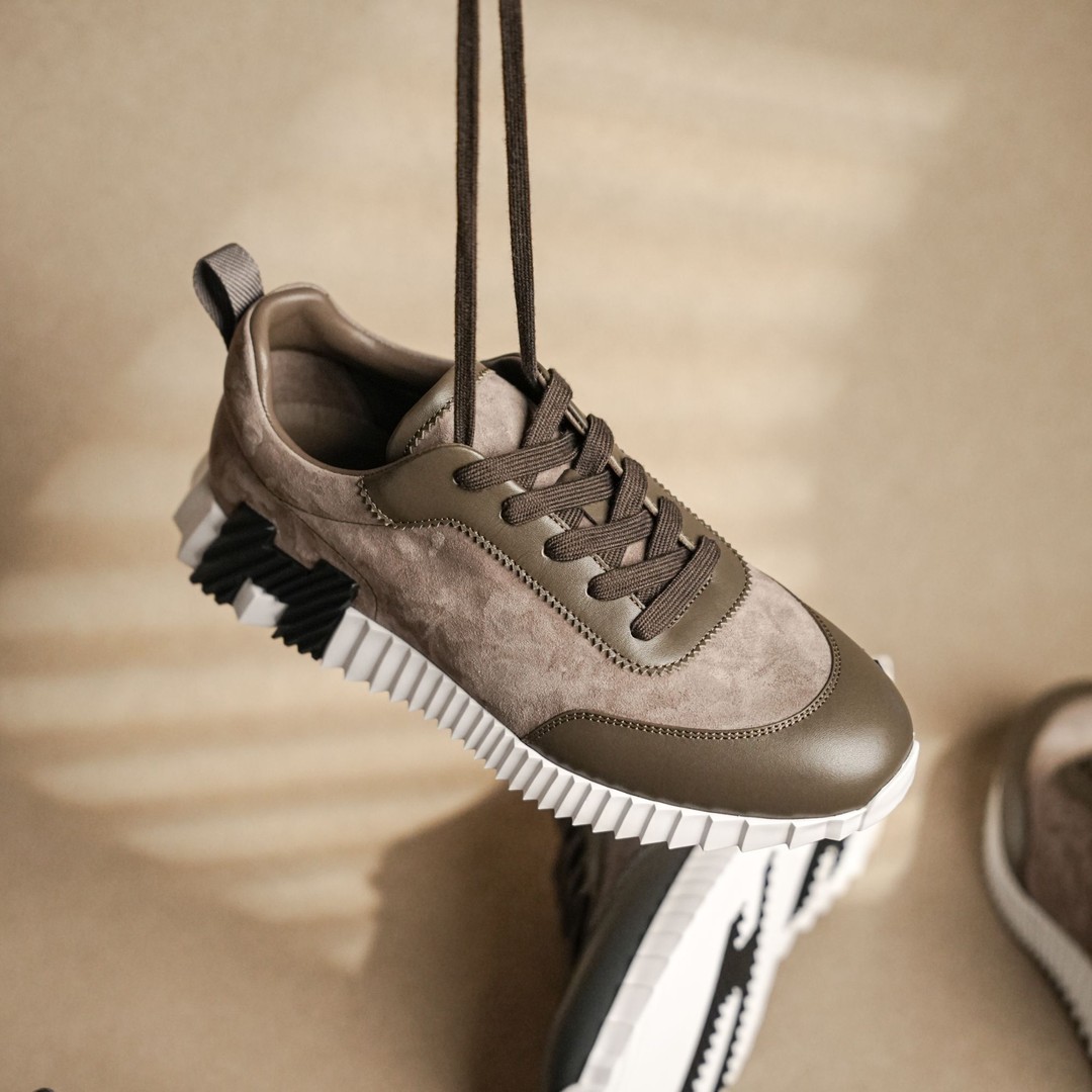 复古风拼接休闲男鞋时尚百搭舒适系带个性厚底运动鞋轻男士真皮鞋主图