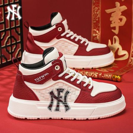 FN【马年新春限定】板鞋男款户外增高拼色运动鞋红色百搭时尚休闲鞋