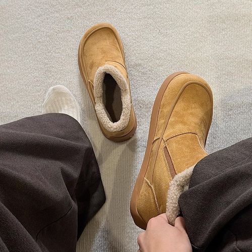 FEILEISHEN 高帮保暖棉鞋男冬季加绒雪地靴时尚短筒防寒高帮鞋主图