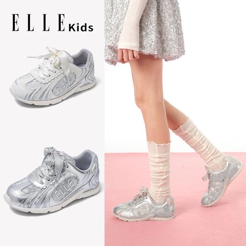 ELLE KIDS女童运动鞋2024秋季新款软底小女孩休闲鞋时尚透气鞋子主图