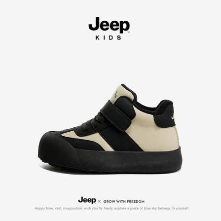 jeep儿童运动鞋高帮德训鞋秋冬加绒棉鞋2025新款童鞋