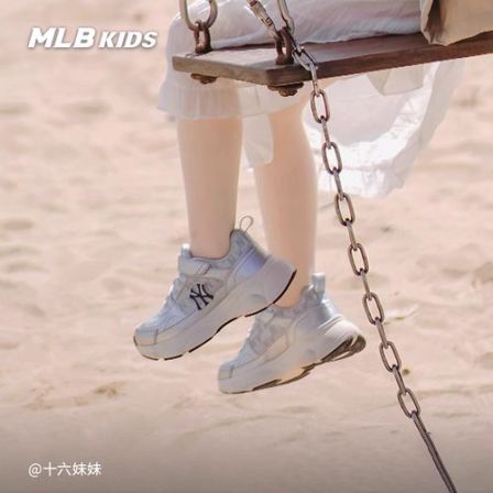 MLB儿童男女童复古满印老花防滑耐磨运动鞋25春夏新款7ARNJM15N