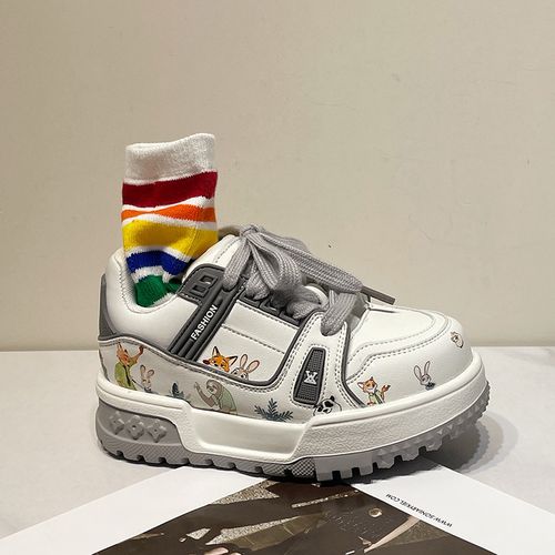 【动物城】新春款左左家男女童卡通板鞋中大童百搭免系带亲子休闲鞋主图