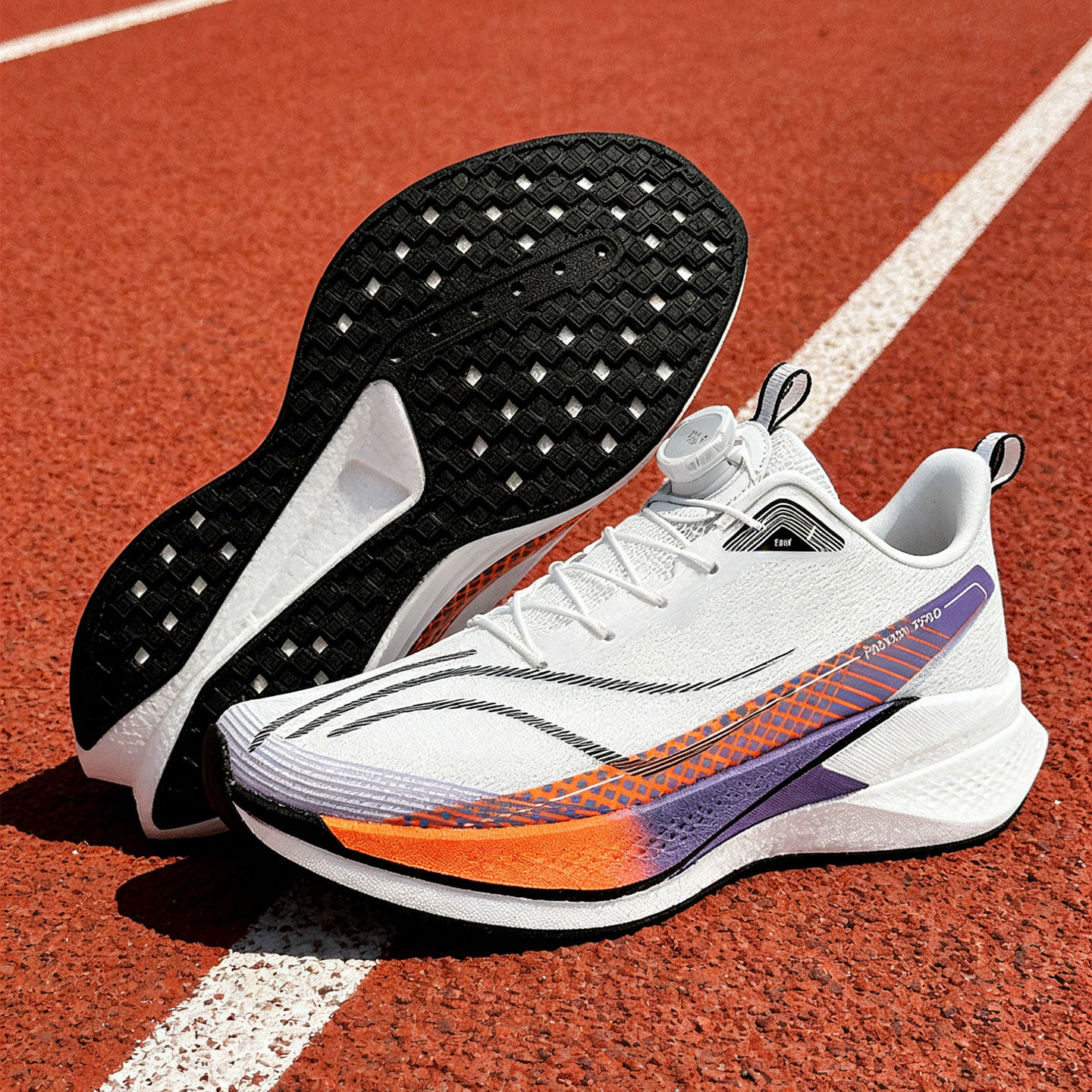 无碳板跑步鞋男女款超轻减震初中生小学生青少年大童旋转扣运动鞋主图